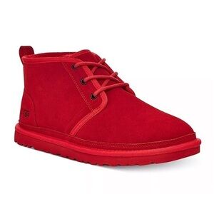UGG •🆕🎁 BNIB 💯 UGG Neumel Classic Bright Red Suede & Sherpa Lace Up Booties!